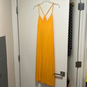 Orange midi sundress